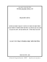 Đánh giá hiện trạng và đề xuất một số biện pháp giảm thiểu ô nhiễm môi trường tại mỏ đá Quang Sơn xã Quang SơnHuyện Đồng Hỷ  Tỉnh Thái Nguyên