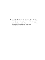 Nghiên cứu hiện trạng chim di trú và hướng phát triển loại hình du lịch quan sát chim di trú trong mô hình Du lịch sinh thái tại VQG Xuân Thủy