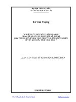 NGHIÊN CỨU MỘT SỐ CƠ SỞ KHOA HỌC NHẰM ĐỀ XUẤT CÁC GIẢI PHÁP KỸ THUẬT GÂY TRỒNG RỪNG NGẬP MẶN CHO VÙNG BÃI BỒI VEN BIỂN HUYỆN KIM SƠN, TỈNH NINH BÌNH