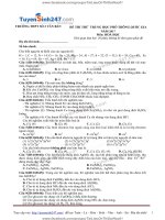 Đề thi thử đại học môn hóa trường THPT số 2 văn bàn có đáp án giải chi tiết 