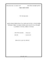 Năng suất sinh sản của lợn nái VCN21, VCN22 phối với đực PiDu và khả năng sản xuất của tổ hợp lai PiDu x VCN21, PiDu x VCN22 (Tóm tắt LA tiến sĩ)