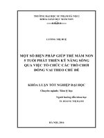 Một số biện pháp giúp trẻ mầm non 5 tuổi phát triển kỹ năng sống qua việc tổ chức các trò chơi đóng vai theo chủ đề