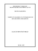 Nghiên cứu dao động của ô tô khách có sử dụng hệ thống treo khí nén (LA tiến sĩ)
