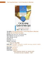 Các kỹ năng quản lý hiệu quả