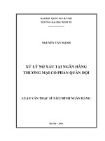 Xử lý nợ xấu tại Ngân hàng thương mại cổ phần Quân Đội