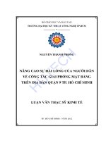 Nâng cao sự hài lòng của người dân về công tác giải phóng mặt bằng trên địa bàn Quận 9