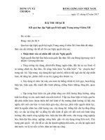 BÀI THU HOẠCH VỀ NHẬN THỨC NGHỊ QUYẾT TRUNG ƯƠNG 4 KHÓA XII