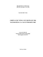Chiến lược nâng cấp chuỗi giá trị ngành hàng ca cao ở tỉnh Bến Tre (LA tiến sĩ)