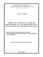 Nghiên cứu ảnh hưởng của nhiệt độ không khí khu vực Nam bộ đến thiết kế và khai thác kết cấu áo đường bê tông nhựa (TT)