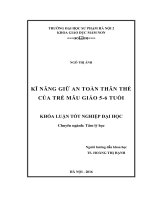 Kĩ năng giữ an toàn thân thể của trẻ mẫu giáo 5-6 tuổi