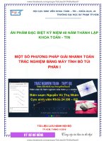 Mot so phuong phap giai nhanh toan trac nghiem bang may tinh bo tui - Nguyen Vu Thu Nhan