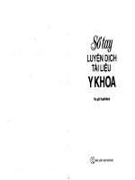 SỔ TAY LUYỆN DỊCH TÀI LIỆU Y KHOA