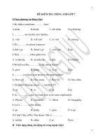 ĐÊ KIỂM TRA TIẾNG ANH