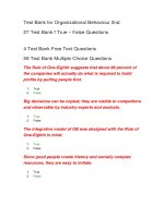 90 test bank for organizational behaviour 2nd 
