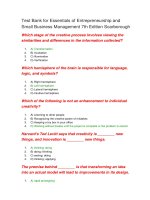 126 test bank for essentials of entrepreneurship and small business management 7th edition scarborough 