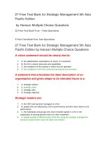 58 free test bank for strategic management 5th asia pacific edition 