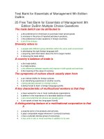 Test bank for essentials of management 9th edition dubrin 