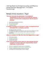 156 test bank for entrepreneurship and effective small business management 11th edition scarborough 