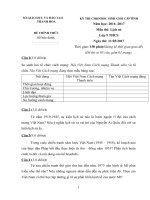 Tổng hợp đề thi và hướng dẫn chấm học sinh giỏi cấp tỉnh các môn Hóa  Sử  Tiếng anh