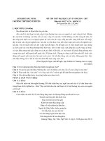 Đề thi thử kỳ thi trung học phổ thông quốc gia môn Ngữ văn năm 2017 Bắc Ninh