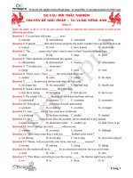 50 CAU HOI TRAC NGHIEM NGU PHAP   TU VUNG (PHAN 3) 