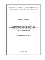 Nghiên cứu các đặc tính chủ yếu của bê tông nhựa rỗng (Porous Asphalt) dùng làm lớp mặt cho đường ô tô cấp cao ở Việt Nam (LA tiến sĩ)
