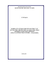 Nghiên cứu sử dụng một số loài thực vật để cải tạo, phục hồi bãi thải sau khai thác than. (Thí điểm tại bãi thải Chính Bắc - Công ty Cổ phần than Núi Béo - Vinacomin)