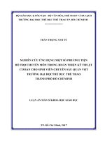 Nghiên cứu ứng dụng thực hành các phương tiện chuyên môn để nâng cao kỹ năng đánh bóng cho sinh viên học quần vợt chuyên sâu của trường đh  TDTT TP HCM
