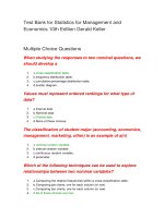 Test bank for statistics for management and economics 10th edition gerald keller 