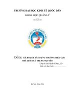 Kế hoạch xây dựng thương hiệu cafe thế giới của Trung Nguyên