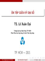 Ôn tập giữa kỳ đại số tuyến tính (có đáp án)