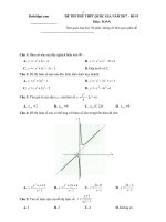 ĐỀ THI THỬ TRUNG HỌC PHỔ THÔNG QUỐC GIA NĂM 2017 Môn TOÁN KÈM LỜI GIẢI HAY