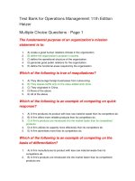 112 test bank for operations management 11th edition heizer 