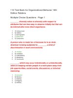 110 test bank for organizational behavior 15th edition robbins đề thi trắc nghiệm