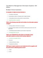 Test bank for management information systems 13th edition 