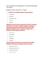 132 test bank for management the new workplace 7th edition 