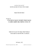 Ứng dụng mạng nơ ron nhận dạng và điều khiển hệ thống nâng từ 