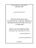 Thiết kế chuyên đề dạy học Cơ chế di truyền và biến dị - Sinh học 12, theo định hướng phát triển năng lực của học sinh