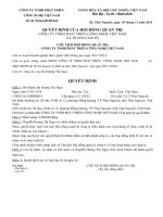 QUYET DINH BO NHIEM GIAM DOC CP