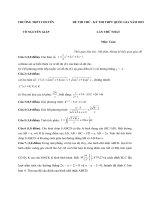 ĐỀ THI THỬ TRUNG HỌC PHỔ THÔNG QUỐC GIA NĂM 2015 Môn TOÁN LẦN THỨ 1