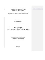 Kỹ thuật xây dựng công trình biển  bài giảng  lê xuân roanh 