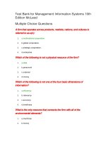 Test bank for management information systems 10th edition mcleod 