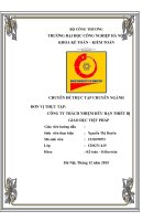 Thực trạng một số phần hành kế toán chủ yếu tại Công ty TNHH thiết bị giáo dục Việt Pháp