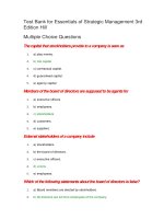 80 test bank for essentials of strategic management 3rd edition hill 