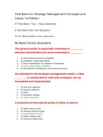 111 test bank for strategic management concepts and cases 1st edition 