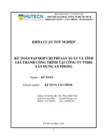 Kế toán tập hợp chi phí sản xuất và tính giá thành công trình tại công ty TNHH xây dựng an phong 