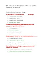 100 test bank for management a focus on leaders 1st edition annie mckee 