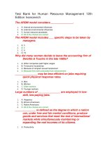 Test bank for human resource management 12th edition ivancevich 