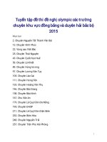 Tuyển tập đề thi olympic  duyên hải bắc bộ sinh học 10 có đáp án