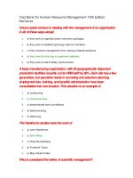 Test bank for human resource management 10th edition decenzo 